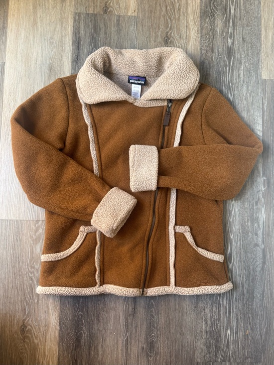 Patagonia Jackets & Blazers - Patagonia Women’s “Lost Maples” Brown Sherpa Style Lined Fleece Jacket Large